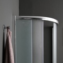 Cabina doccia semicircolare 90x90 cm vetro satinato