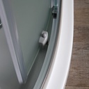 Cabina doccia semicircolare 90x90 cm vetro satinato