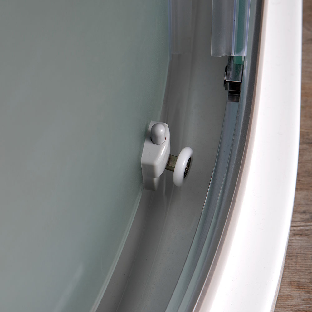 Cabina doccia semicircolare 90x90 cm vetro satinato