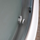 Cabina doccia semicircolare 90x90 cm vetro satinato