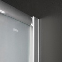 Cabina doccia semicircolare 90x90 cm vetro satinato