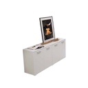 (2c) Mobile multiuso da soggiorno Bianco in legno nobilitato 180x80x45 cm