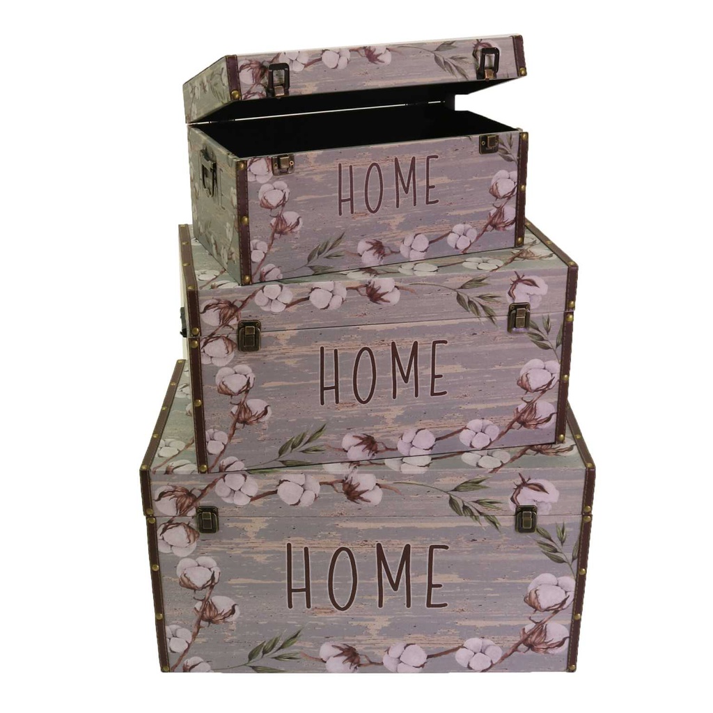 Baule ecopelle 1-3 grigio home rettangolare cm 59x36h33