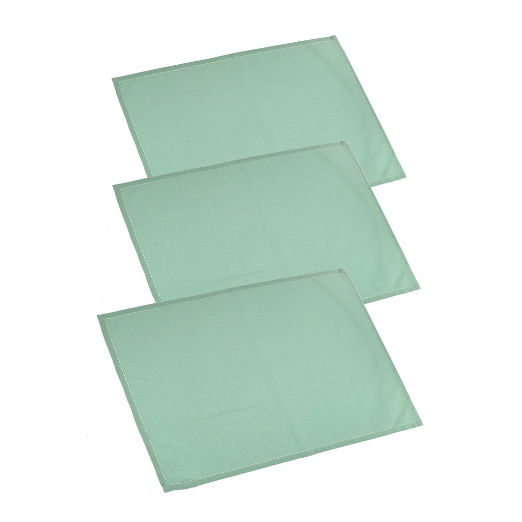 Canovaccio set 3 pezzi juliette verde acqua cm 50x70