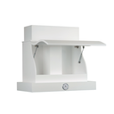 Cappa cucina rustica bianca APRIBILE SAGOMATA con cornice in legno comprensivo di orologio cm 90