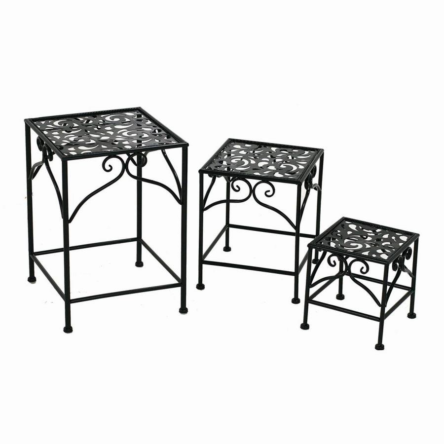 Colonnina metallo jessica nera 1-3 cm 30x30h43 quadra bassa