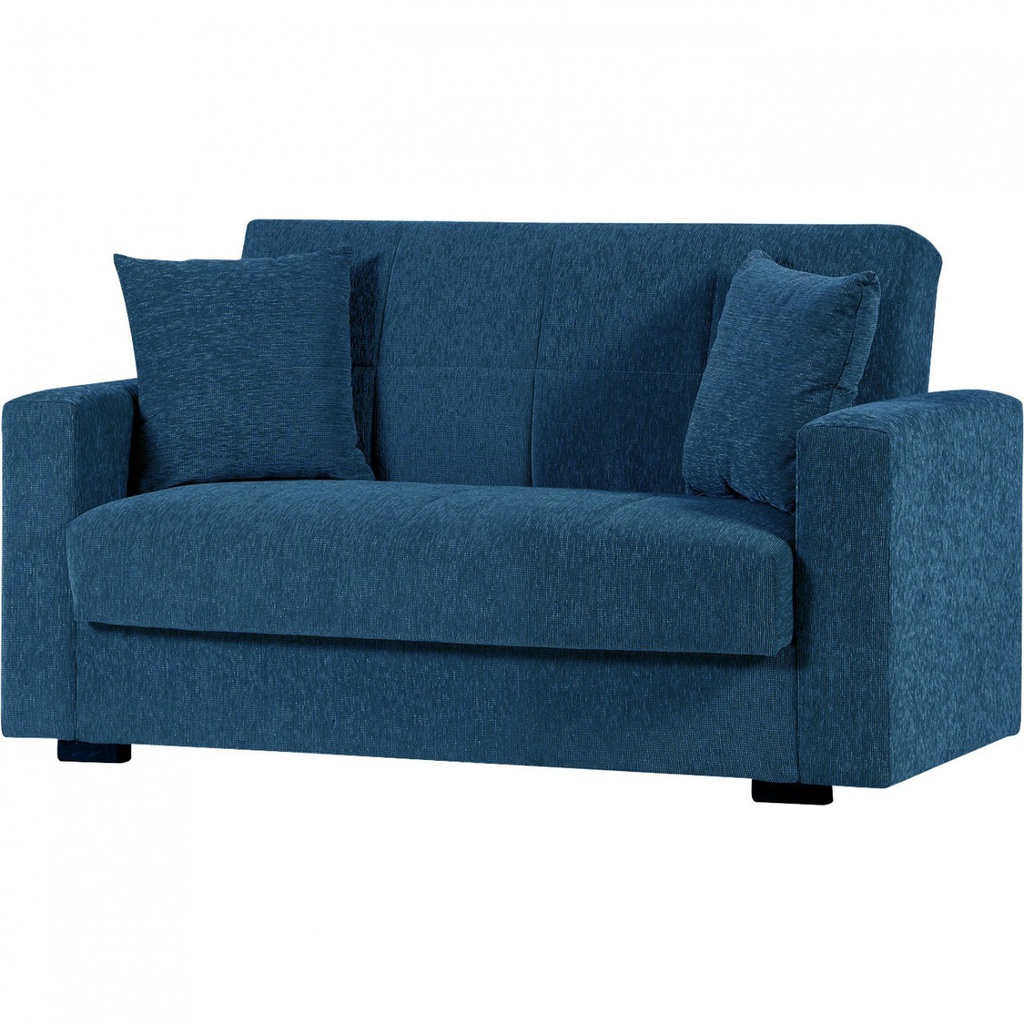 Divano 2 Posti con Cassettone Nora Young Blue 115