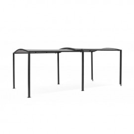 Gazebo Nolan da esterno grigio scuro 2,9x3-5,7 m