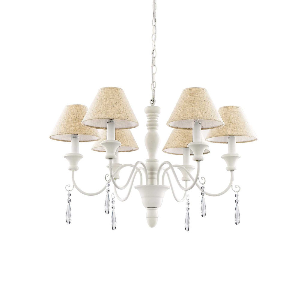 Lampada a sospensione bianco D 770 x H min 695 - max 1550 mm