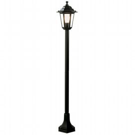 Lampada da esterno in alluminio pressofuso con diffusori in vetro trasparente - Altezza max 155mm - Potenza massima 60W nero