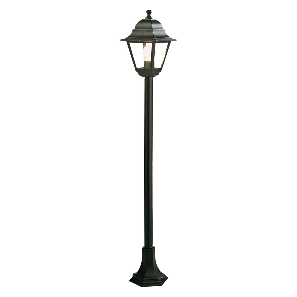 Lampione Con Colonna 'Old' 60 W - Cm 18 X 18 X H 121 Bia./Arg.
