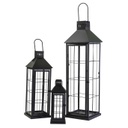 Lanterna metallo 1-3 nero quadro cm26x26h87,5