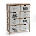 Mobile cassettiera moderna decorato 8 cassettoni cm 67 x 28 x 87 h
