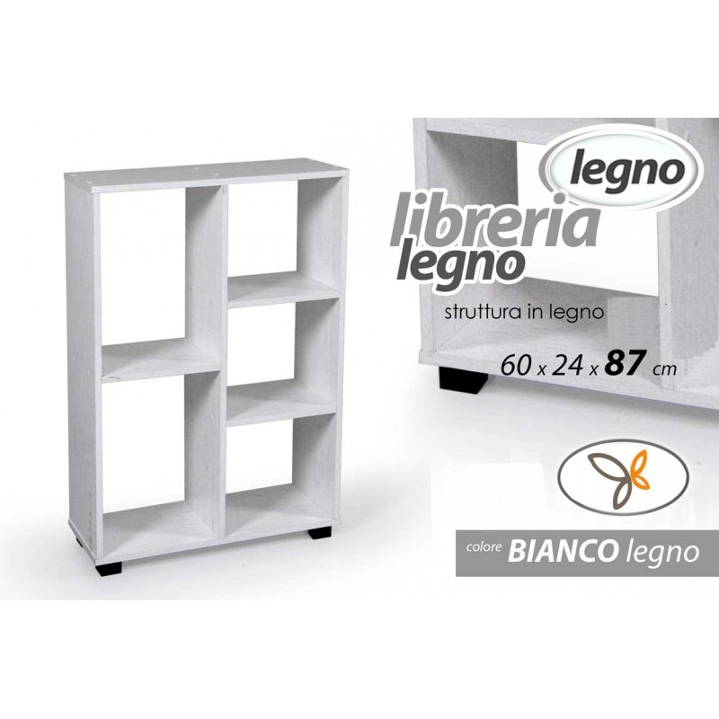 Mobile scaffale libreria arredo casa o ufficio cm 60 x 24 x 87 h