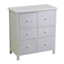 Mobiletto Eleonora bianco 3+3 cassetti cm 60x30h65