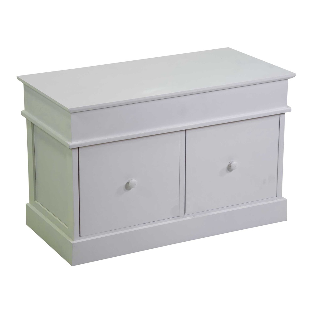 Mobiletto Eleonora cassapanca bianco 2 cassetti cm 70x35h45