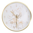 Orologio alluminio farfalle bianco tondo cm ø31