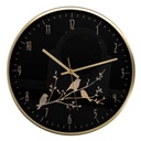 Orologio alluminio ramo nero tondo cm ø31