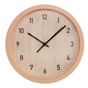 Orologio plastica effetto legno naturale tondo cm ø25