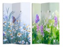 Paravento stampa 3 ante fiori e farfalle cm 120,6x2,5xh180,6x2,5xh180