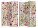 Paravento stampa 3 ante naturale con rami fiori cm 120,6x2,5xh180,6x2,5xh180