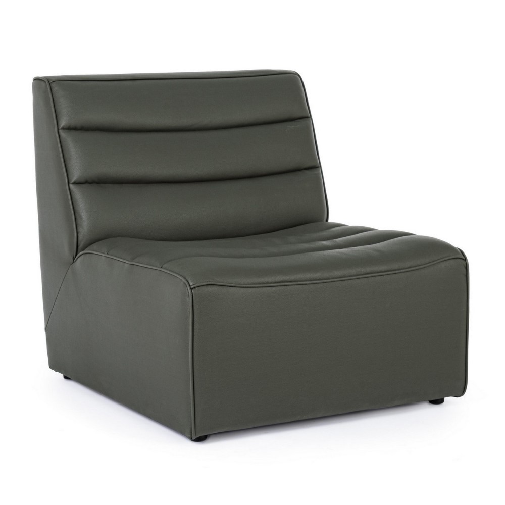Poltrona in legno moderna effetto pelle verdone stile design