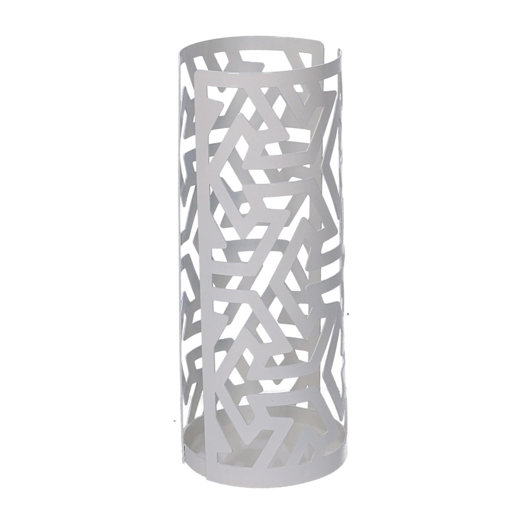 Portabicchiere metallo frecce bianco tondo cm ø8h20
