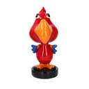 Portaocchiali resina pappagallo rosso con molla cm 7x7h15