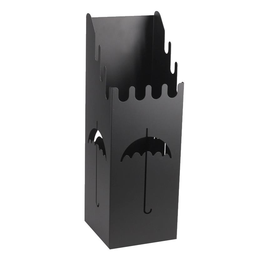 Portaombrelli metallo nero quadro cm15,5x15,5h49
