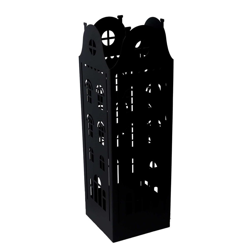 Portaombrelli metallo palazzo nero quadro cm 15