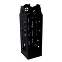 Portaombrelli metallo palazzo nero quadro cm 15