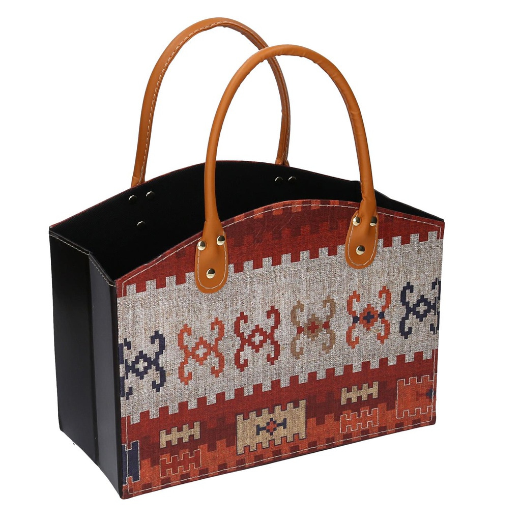 Portariviste ecopelle rosso rettangolare cm33,5x15,5h25,5