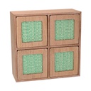Portatutto legno marrone quadro cm20x8x20