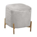 Puff contenitore velluto grigio chiaro con gambe cm 38x38h45