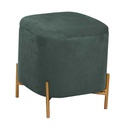 Puff contenitore velluto verde salvia con gambe cm 38x38h45