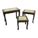 Set 3 tavolino rose w-4039 cm63x39h54
