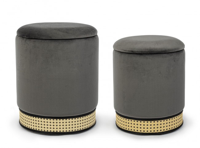 Set2 Pouf Contenitore Milena Grigio Sc