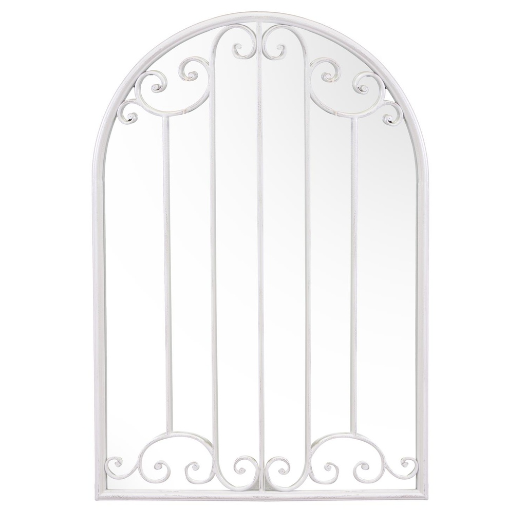 Specchio metallo avorio cm66x4h96