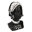 Statua resina busto donna africana cm 18x20h30