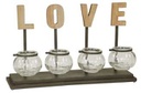 Targa love con vasetti vetro ea-6441 cm. 47 x 16