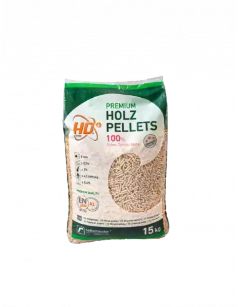 Pellet A1 Abete Holz - Alta Potenza Calorifica - Basso Contenuto di Umidità - Ceneri Minime