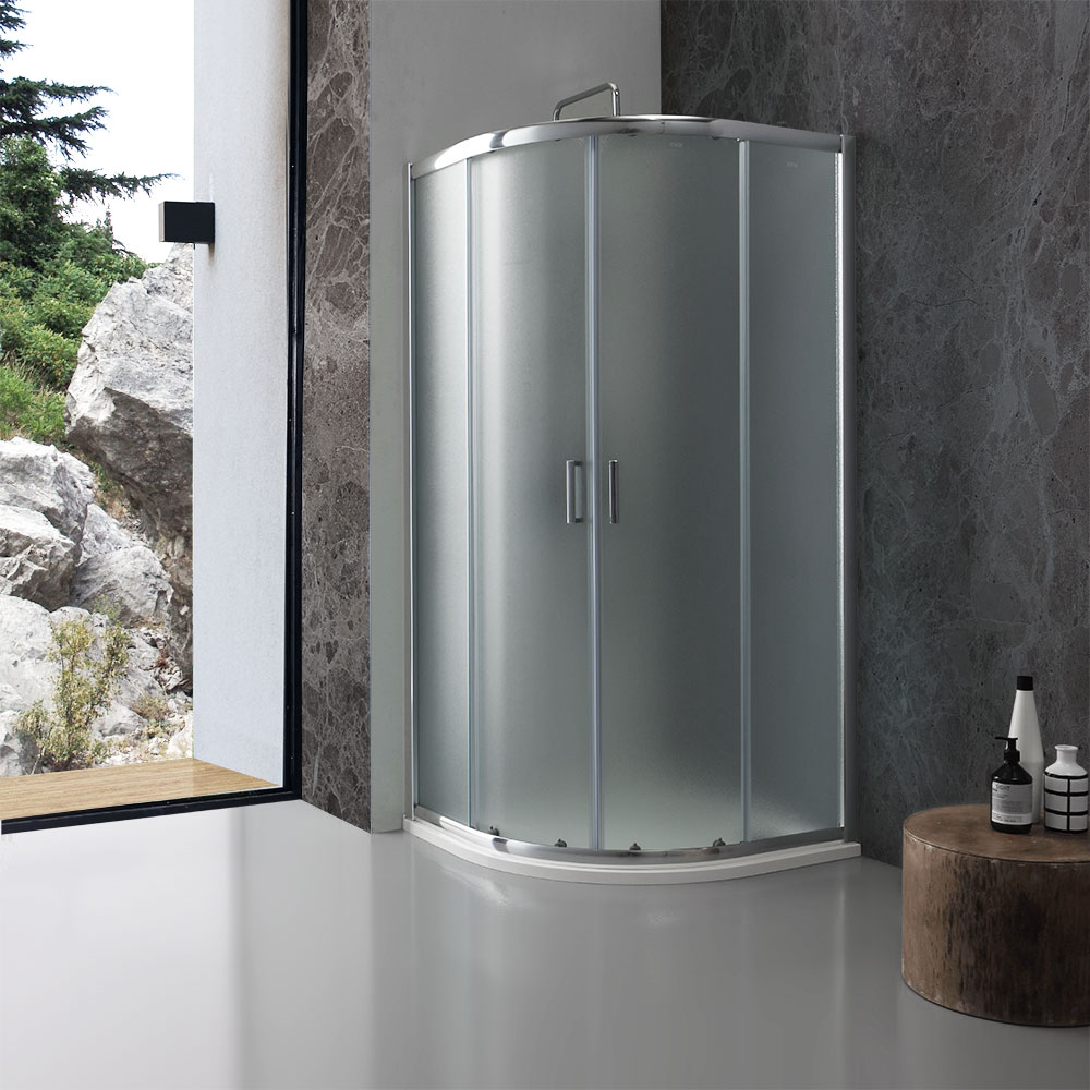 Box doccia semicircolare 90x90 cm cristallo opaco