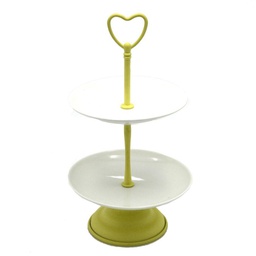 [V7017920000] Alzata metallo giallo 2 piani cmø15h27