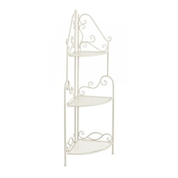 [B0740360] Angoliera classica 3 ripiani Giselle crema