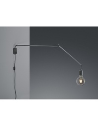[TRIO200200132] Applique Braccio Flessibile Line Nero Portalampada E27 Trio Lighting