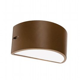 [SOV474/36] Applique in alluminio pressofuso con diffusore opalino - Altezza lampada: 145mm - Potenza massima: 60W corten