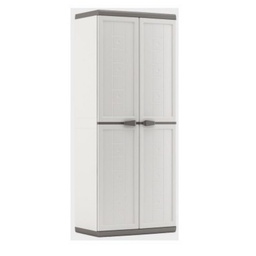 [KIS0046] Armadio in resina Jolly colore bianco grigio cm 68 x 39 x 166 h