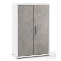 [ODB270OSCEK] Armadio multiuso due ante Bianco Cemento 71x41x h110 cm