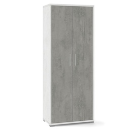 [ADB354OSCEK] Armadio multiuso due ante Bianco Cemento 71x41x h182 cm