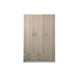 [AZ25987] Armadio tre ante con cassetti colore Olmo struttura Bianco H210x136x52cm